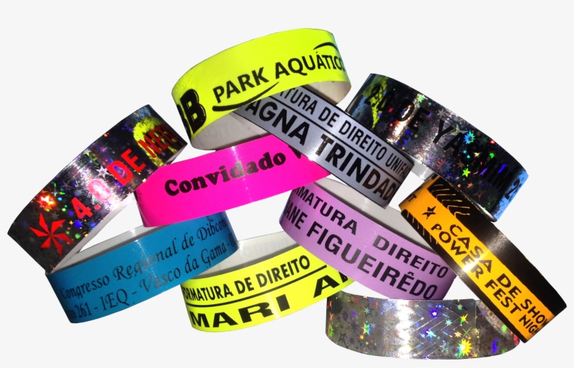 Pulseira Vinil Identificacao Festas Ocprinter - Pulseiras De Identificação Para Festa, transparent png download