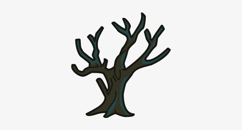 Árbol-atras4 - Arboles De Halloween Animados, transparent png download