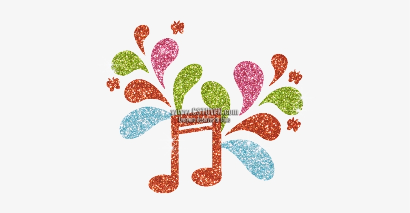 Wholesale Colorful Music Note Hotfix Glitter Pattern - Musical Note, transparent png download
