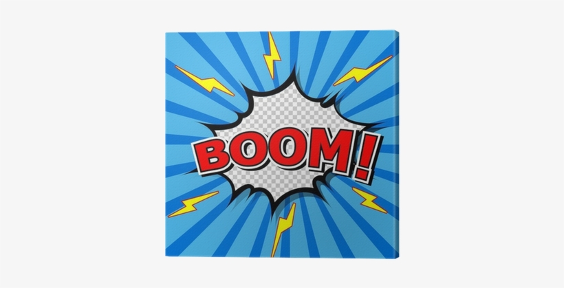 Comic Speech Bubble, Cartoon Canvas Print • Pixers® - Zap Comic Speech Bubble, transparent png download