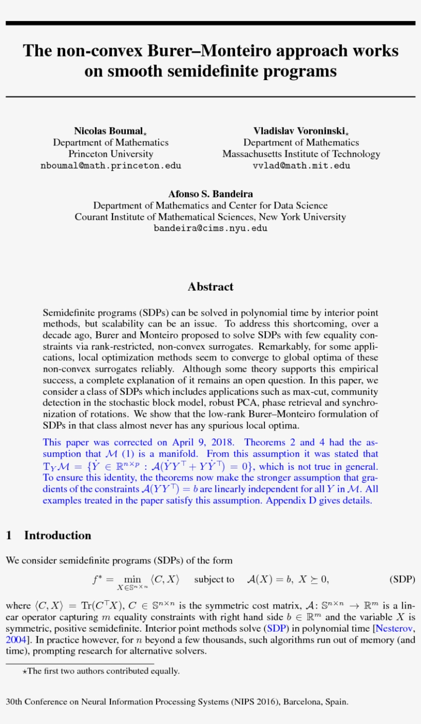 The Non-convex Burer Monteiro Approach Works On Smooth - Convex Set, transparent png download
