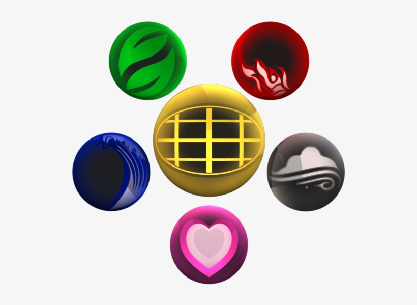 Planet Earth - Captain Planet Rings Symbols, transparent png download