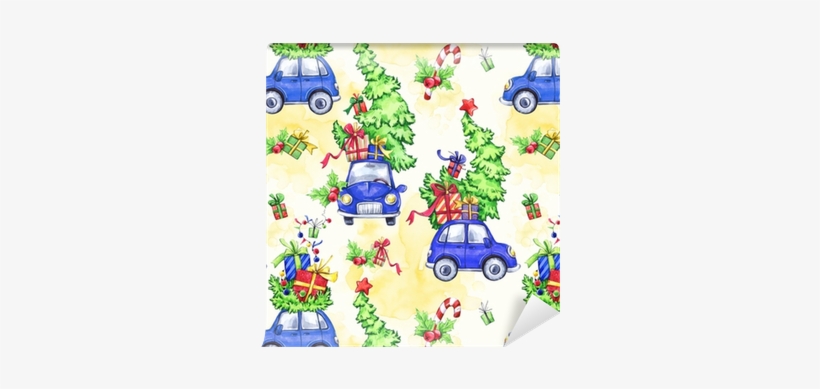 Papel De Parede Teste Padrão Sem Costura Aquarela Com - Christmas Day, transparent png download