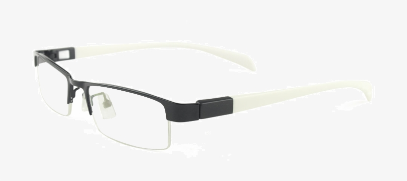 M8270 Semi Rimless Glasses Frame Black White $60 - Plastic, transparent png download