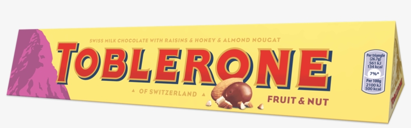 Toblerone Fruit & Nut 360g - Toblerone Fruit And Nut, transparent png download