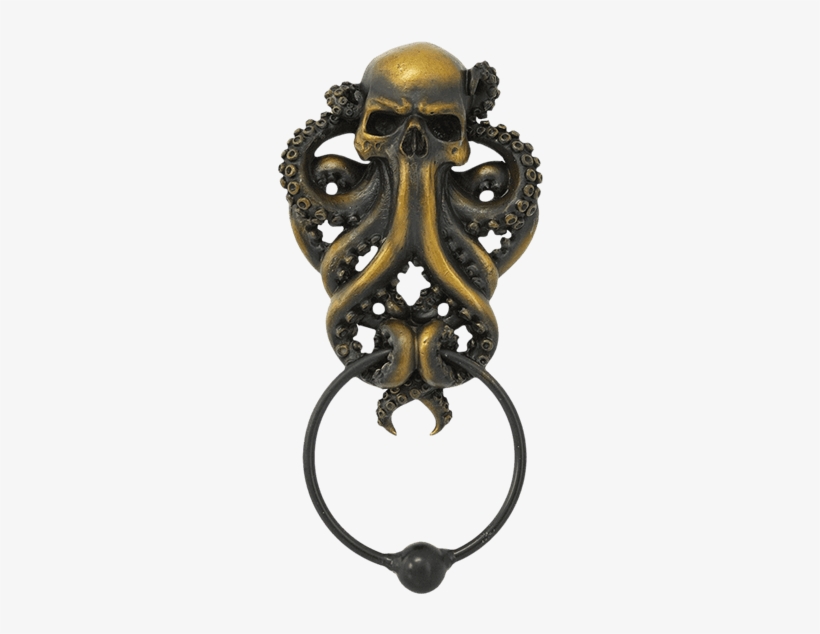 Skeletal Octopus Door Knocker - Pacific Giftware 11924 Decorative Octopus Skull Monster, transparent png download