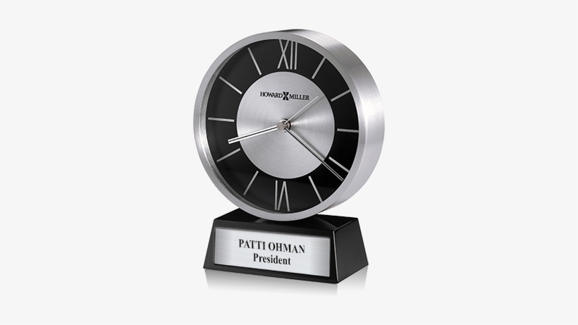 Clock Features A Spun, Diamond Cut Metal Disk, A Matte - Davis Tabletop Clock Howard Miller, transparent png download