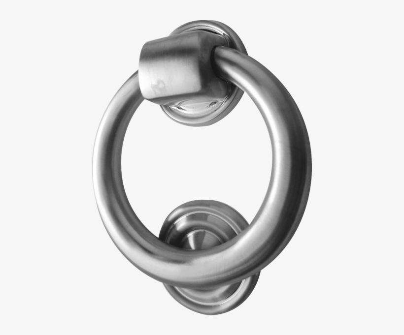 102mm Ring Door Knocker Satin Chrome 600 - Door Knocker, transparent png download