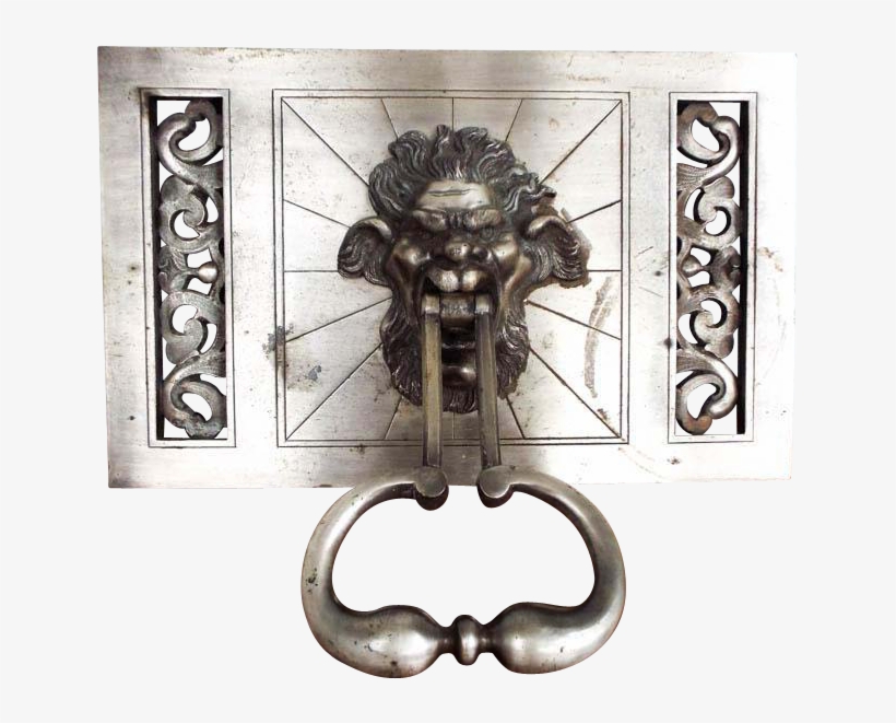 Vintage Art Deco 1920 Door Knocker Nickel Brass Aluminum - North Wind, transparent png download