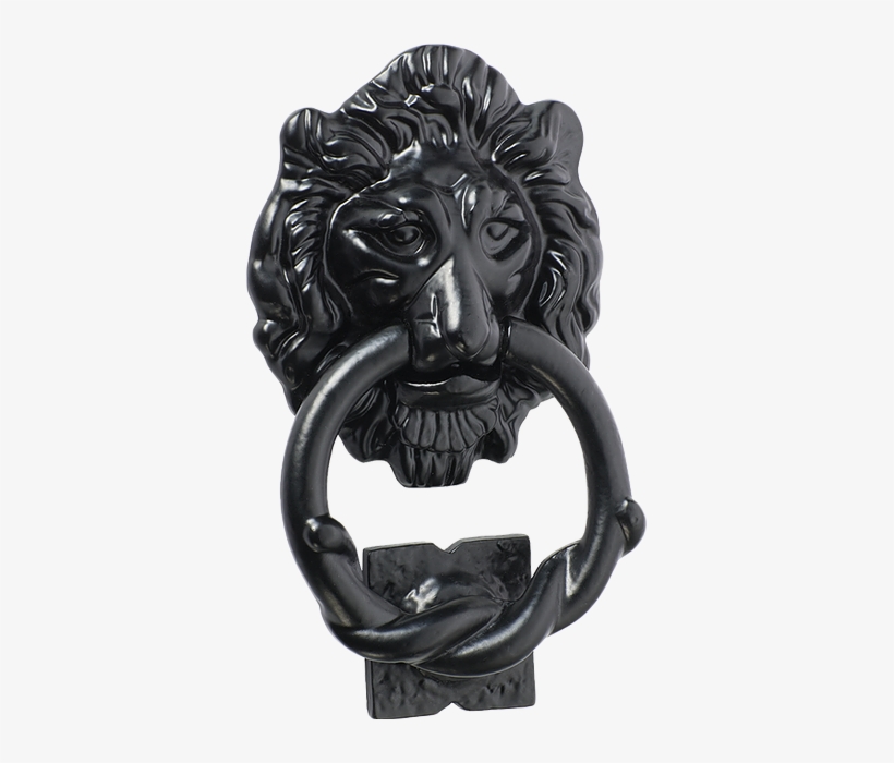 1810. Door Knocker Lion. Matt Black. 95x160mm, transparent png download