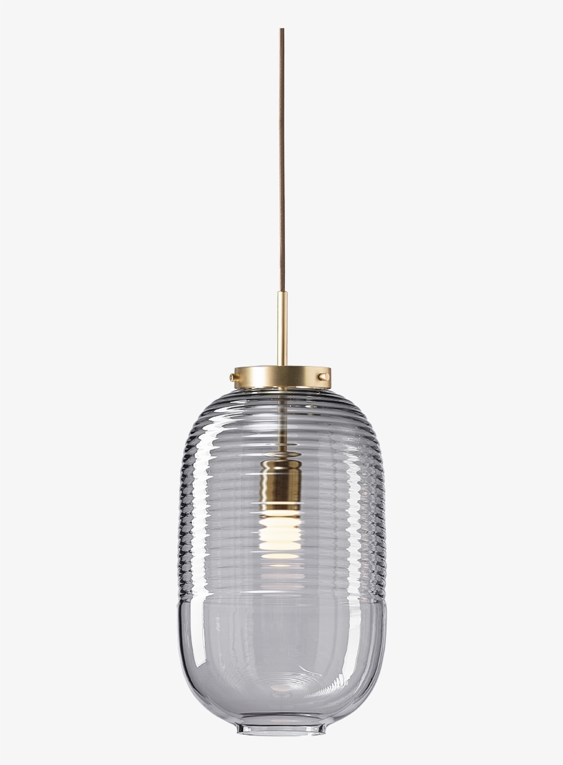 Lantern Pendant Smoke / Light Patina Brass - Light Fixture, transparent png download