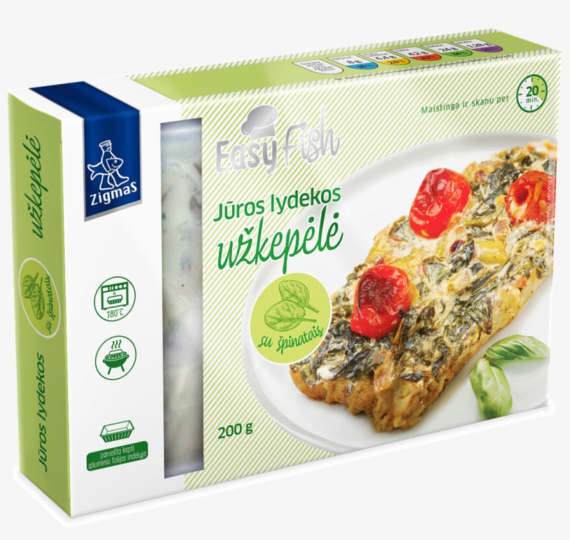 Easy Fish Hake Fillet Casserole With Spinach - Muesli, transparent png download