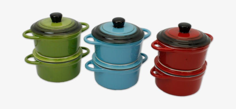 Proctor Silex Set Of 2 Round Covered Ceramic Casserole, transparent png download