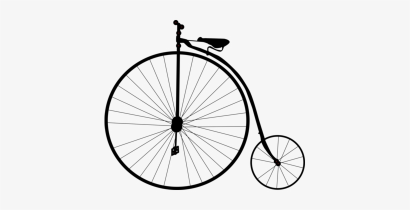 Bicycle Clip Art - Penny Farthing Clipart, transparent png download