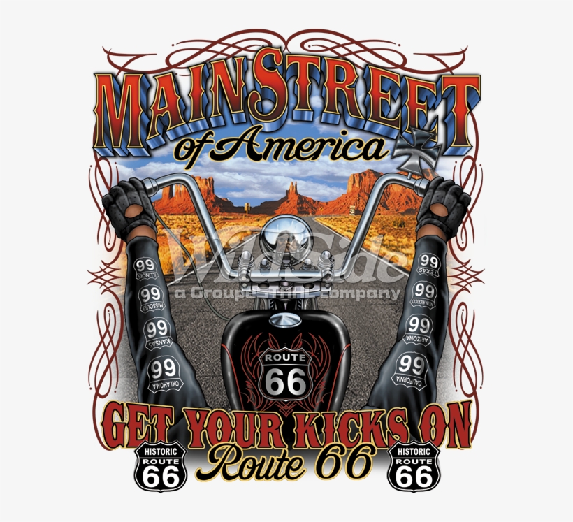 Main Street Of America Route - Get Your Kicks On Route 66 Png, transparent png download
