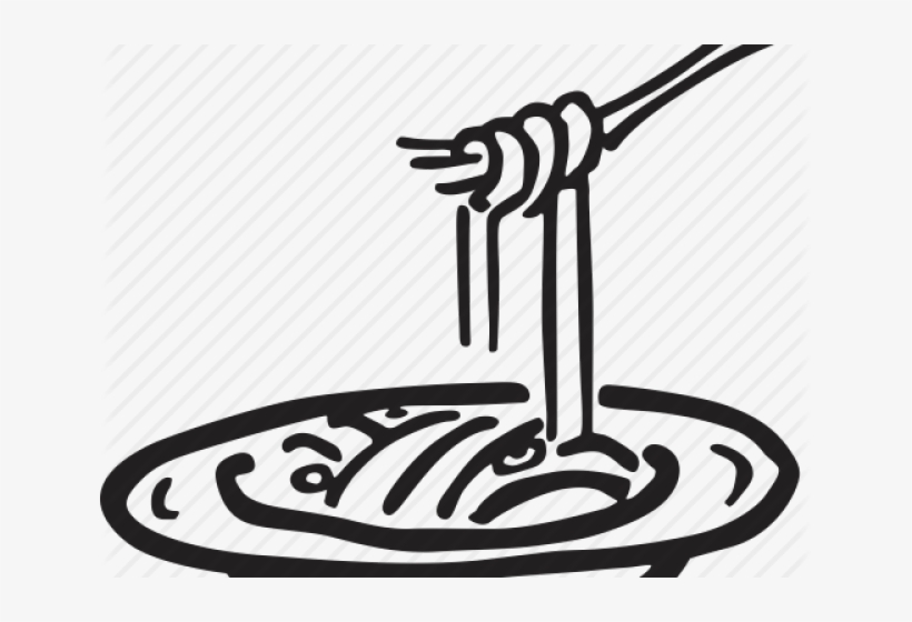 Drawn Pasta Bowl Spaghetti - Dish, transparent png download