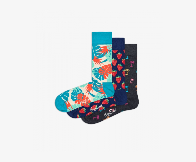 Este Verano Haz Feliz A Alguien Querido Con Nuestra - Happy Socks 3-pack Tropical Socks, transparent png download