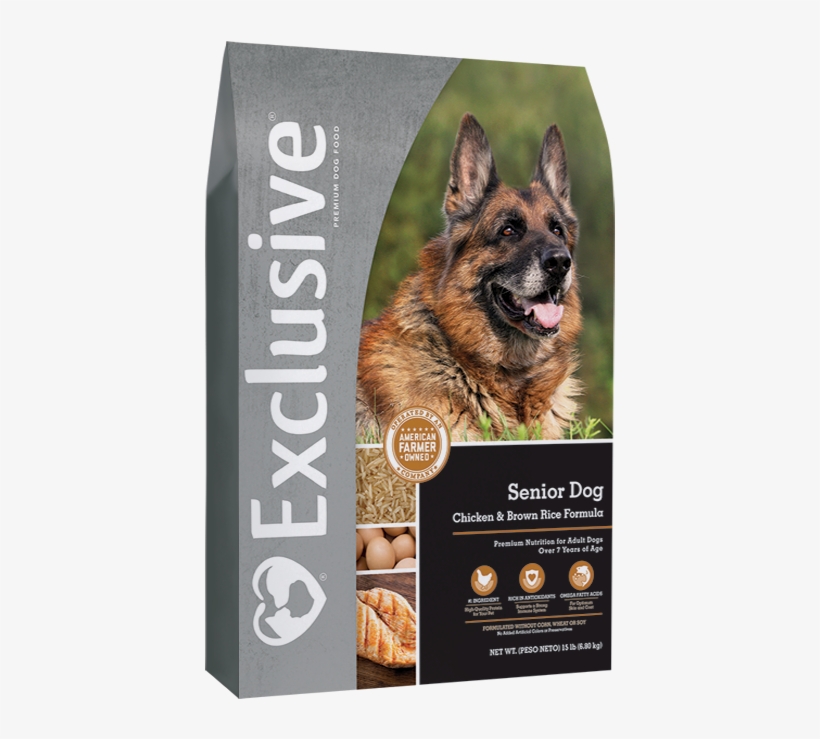 Exclusive Senior Dog Chicken & Brown Rice Formula - Exclusive Senior Dog Food, transparent png download