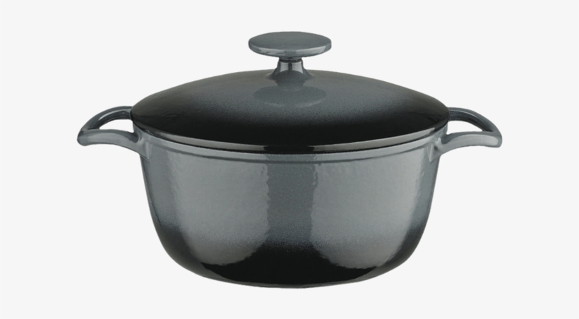 Casserole - Lakeland 20cm Grey Ombre Round Cast Iron Casserole, transparent png download