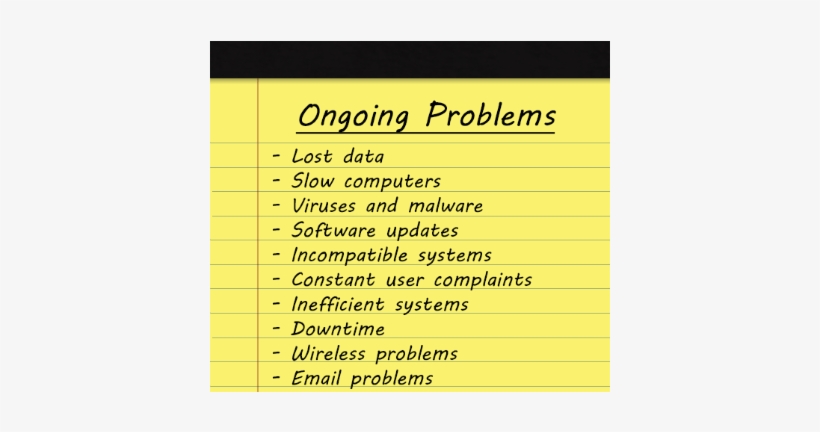 List Of Potential Problems On Yellow Legal Pad - New Hampshire, transparent png download