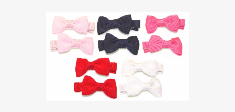Scalloped Edge Grosgrain Bow Clips - Grosgrain, transparent png download