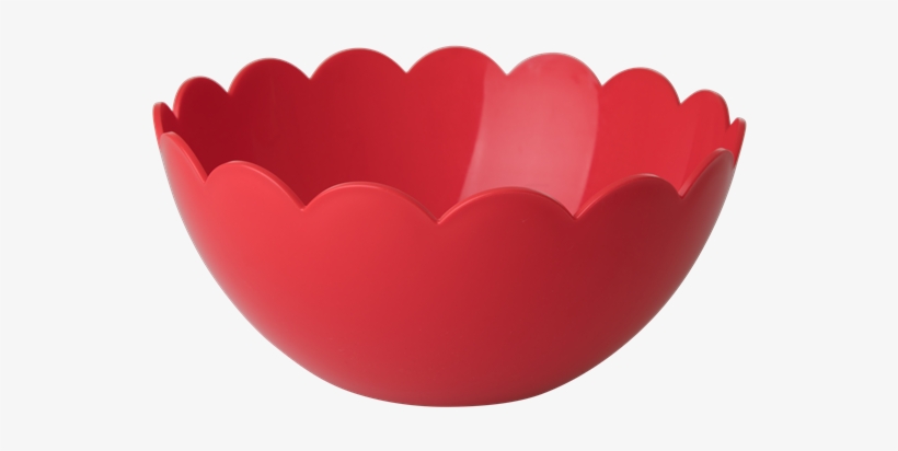 Rice Plastic Salad Bowl With Scallop Edge - Bowl, transparent png download