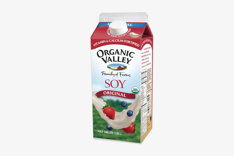 Organic Valley Soy Milk 64oz - Organic Valley Original Soy Milk - 0.5 Gal Carton, transparent png download