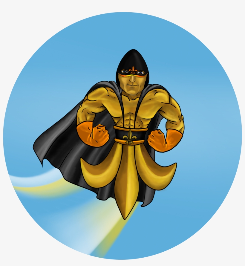 Superhero Fleur De Lis Flying - Fleur-de-lis, transparent png download