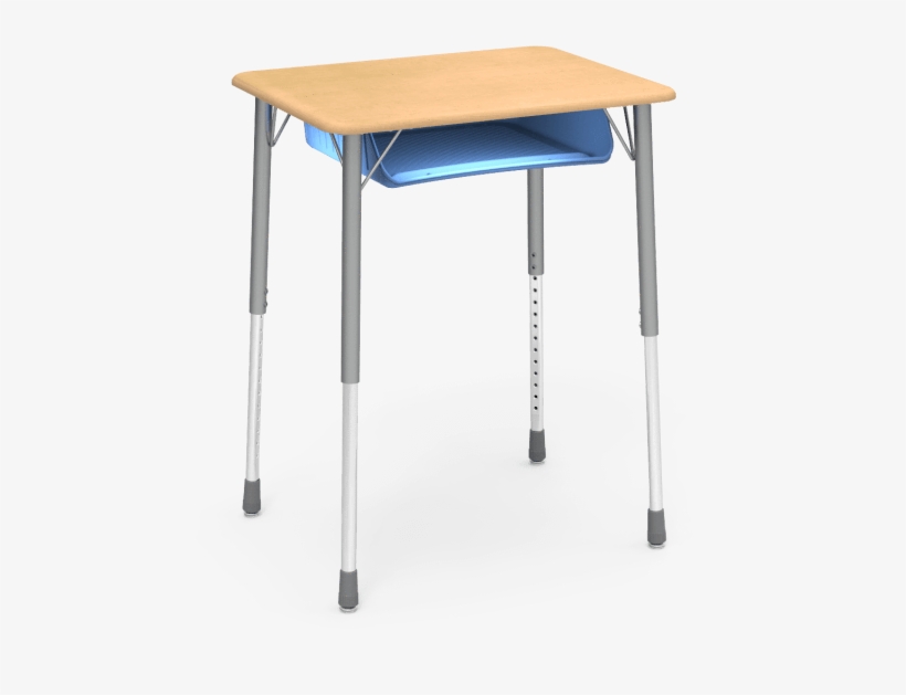 Zuma Series Student Desk With Plastic Book Box, 21" - Zuma Series Plastic Adjustable Height Open Front Desk, transparent png download