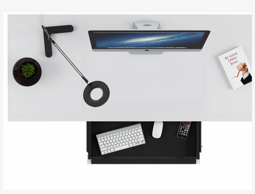 Centro 6401 Desk - Bdi Centro 6401 Desk 6401 Sw/gry, transparent png download