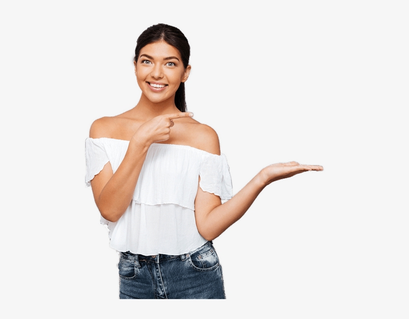 Auto Repair Oxnard - Girl Pointing Png Hd, transparent png download