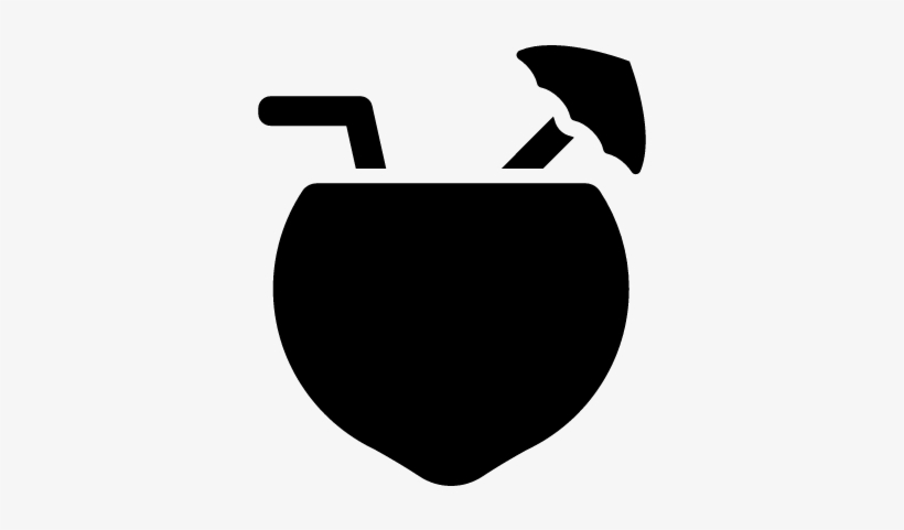 Drink In A Coconut Vector - Caribbean Icon Png, transparent png download