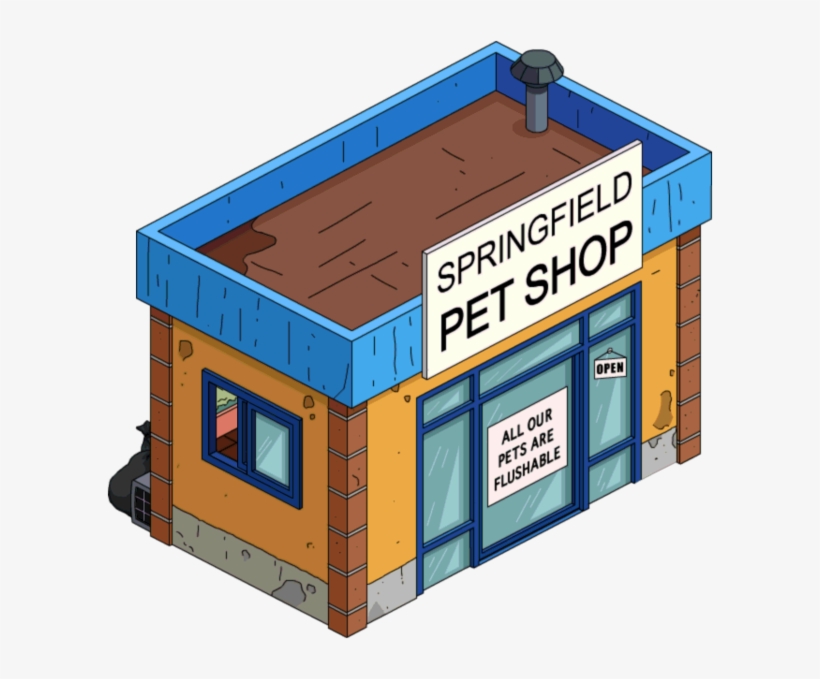 Springfield Pet Shop - Simpsons Springfield Pet Shop, transparent png download