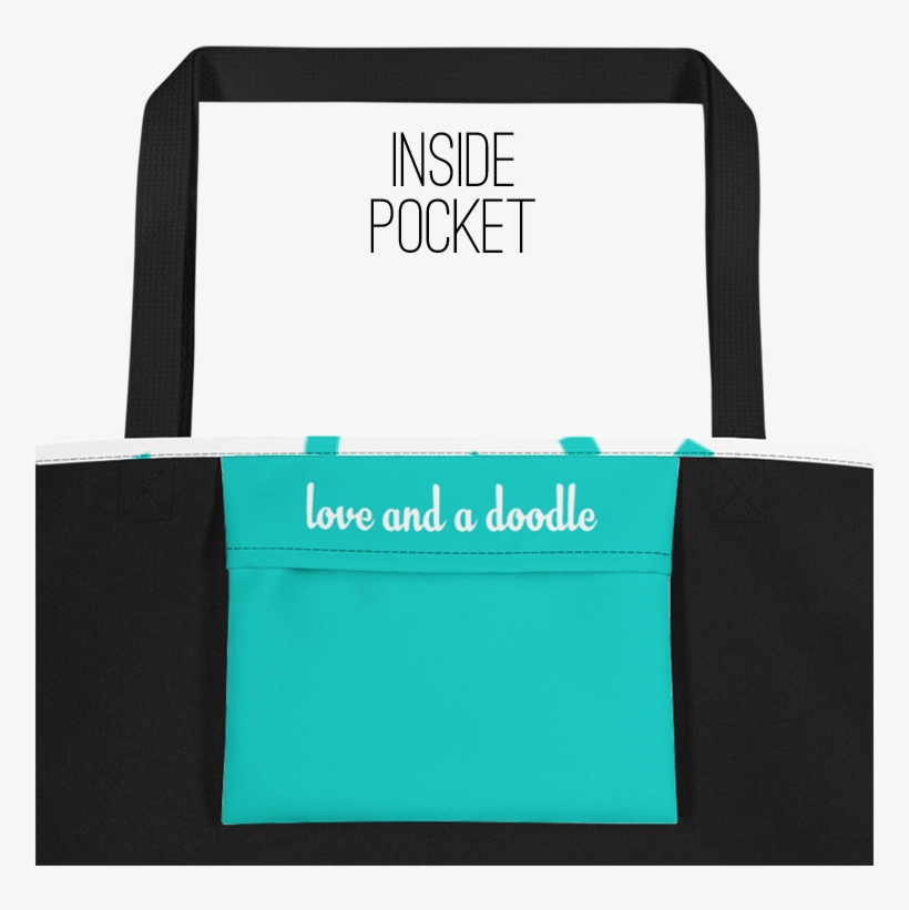 Scattered Squares Large Custom Tote Bag With Pocket - Bag, transparent png download