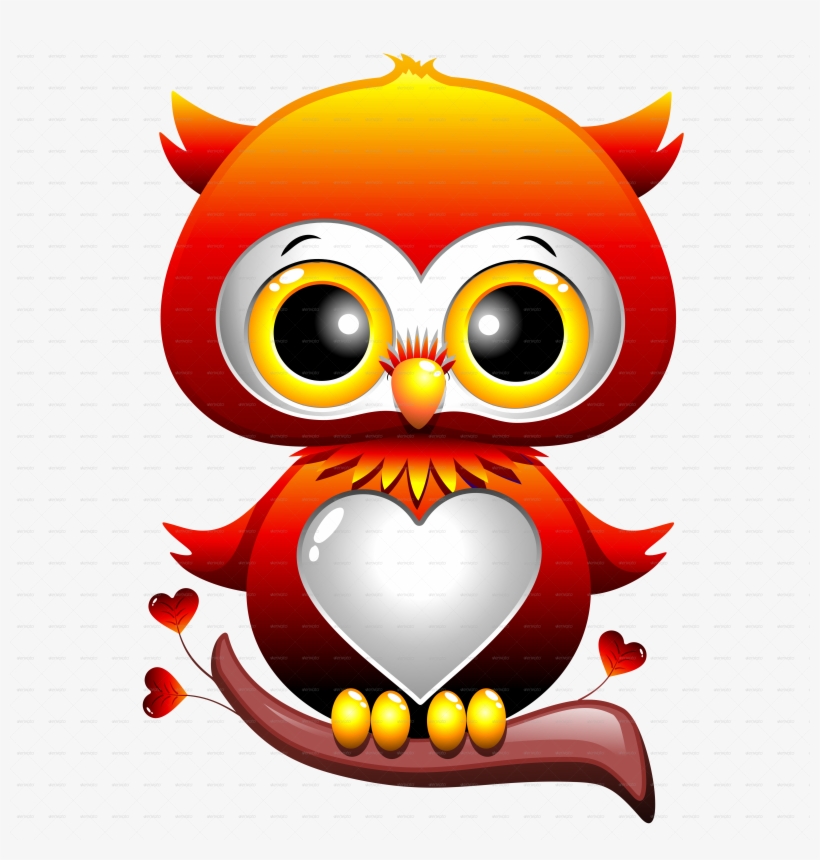Baby Owl Love Cartoon-jpg1000 - Owls Cartoon, transparent png download