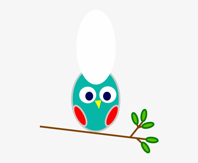 Blue And Red Owl Clip Art At Clker - Happy 1st Birthday Cute, transparent png download