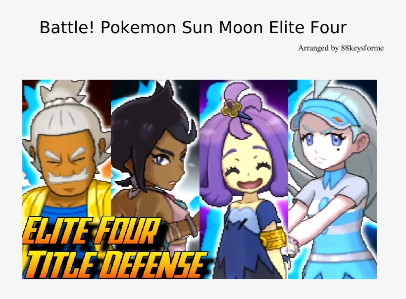 Pokemon Sun Moon Elite Four Sheet Music Composed By Pokemon Sun Moon Elite Four Png Image Transparent Png Free Download On Seekpng
