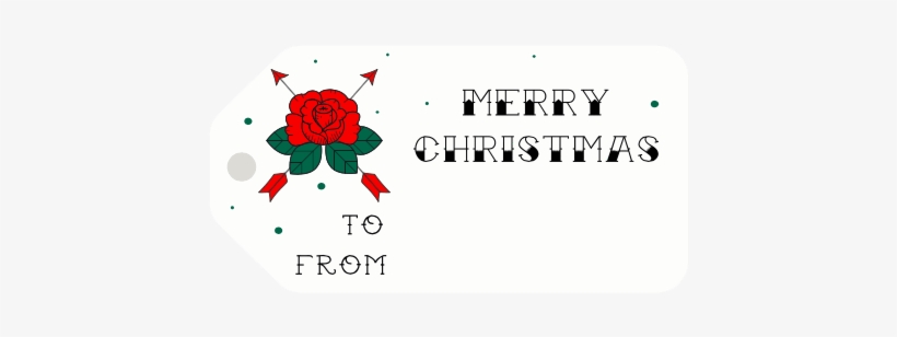 Vintage Tattoo Style Christmas Tags Printable - Vintage Tattoo Christmas, transparent png download
