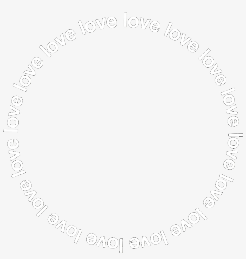 Love White Border Frame Outline Icon Whiteborder Whitef - Circle, transparent png download
