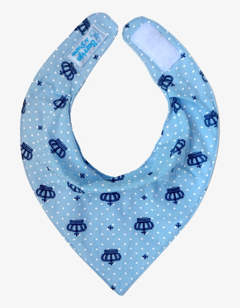 Babador Bandana Azul Coroa, transparent png download