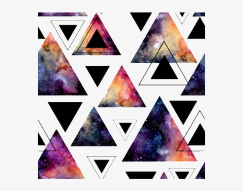 Watercolor Galaxy Triangle, transparent png download