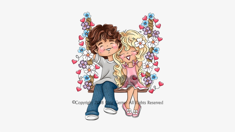 Digi Doodles Lover's Swing Valentine Digi Stamp - Lover's Swing, transparent png download