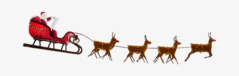 Santa In His Sleigh - Stock Photography, transparent png download
