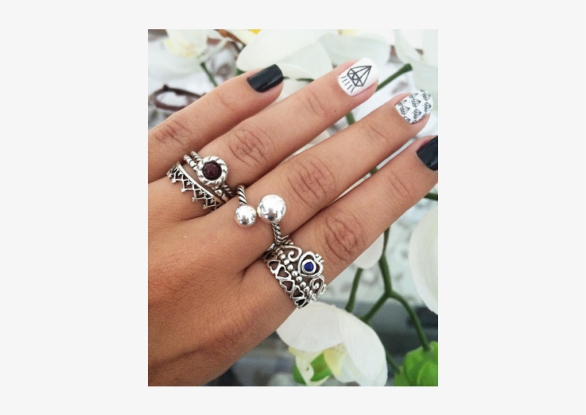 Aneis De Prata Na Mao, transparent png download