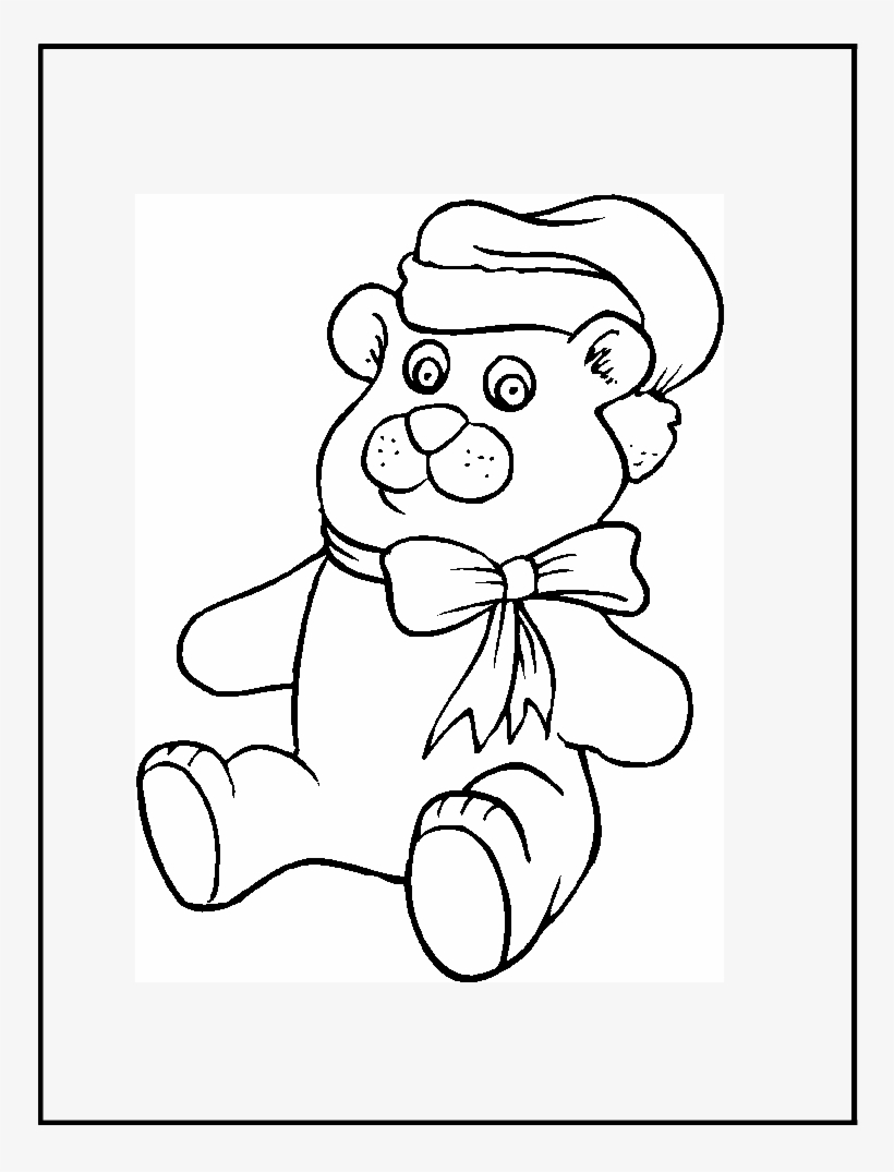 Osito De Regalo De Navidad Con Mono Y Sombrero Para - Coloriage Ours En Peluche, transparent png download