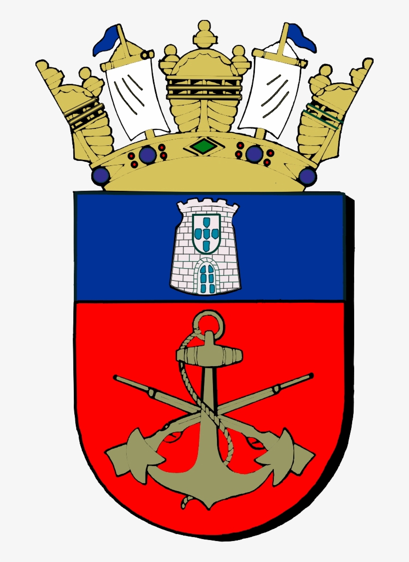 Num Escudo Boleado, Encimado Pela Coroa Naval, Em Campo - Crest, transparent png download