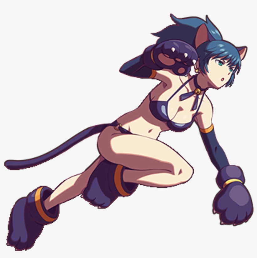 Cat Ears Leona Render - Kof Cat Leona, transparent png download