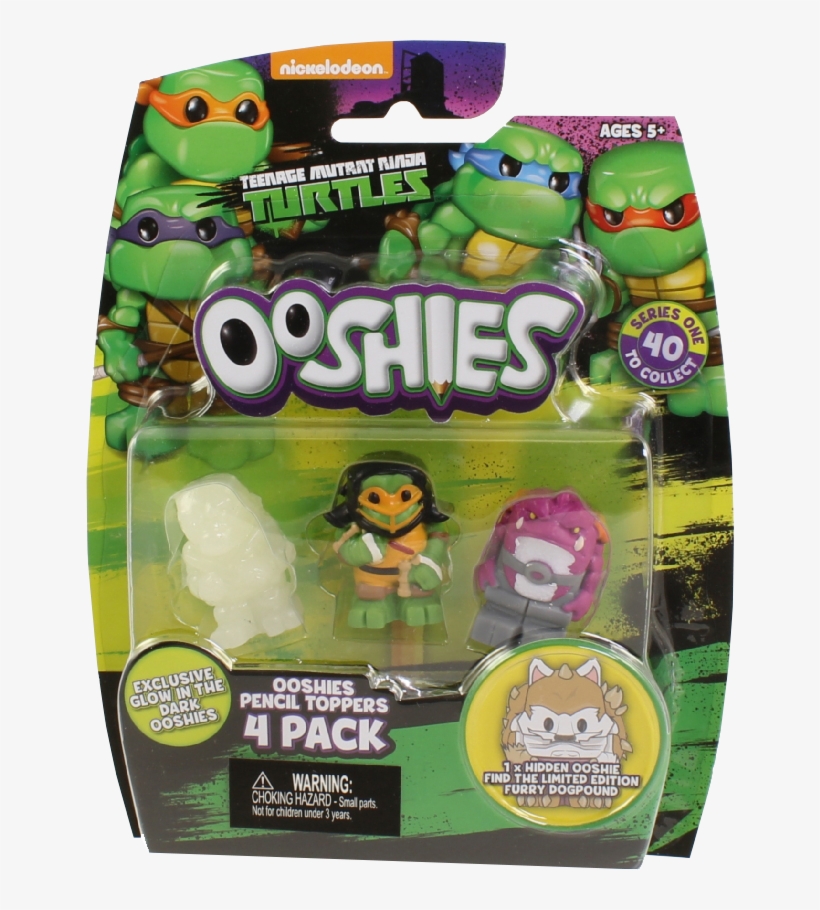 Teenage - Tmnt Ooshies Pencil Toppers - 4 Pack - Styles Vary, transparent png download
