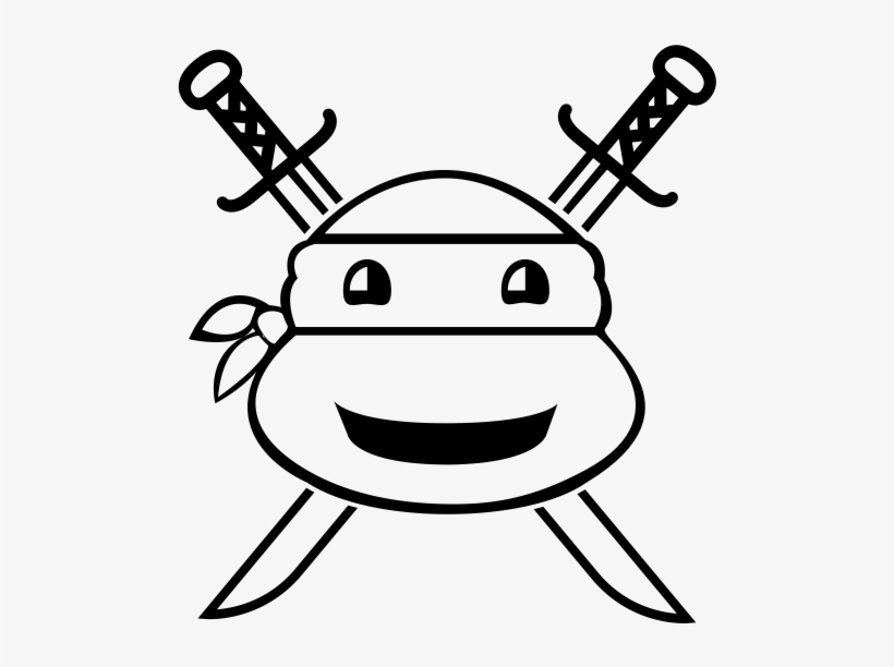 Ninja Turtle Sword Rubber Stamp - Tartaruga Ninja Para Colorir, transparent png download