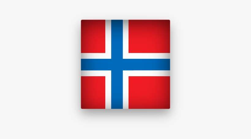 Norway Flag Button Square - Norway Flag Square, transparent png download